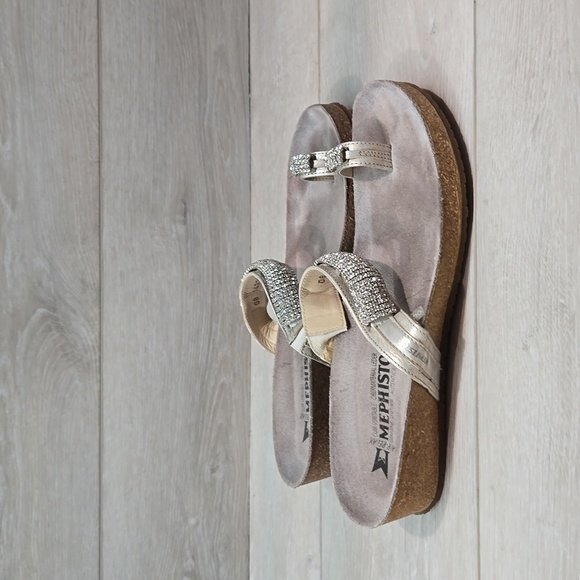 Mephisto Women Crysta Loop Toe l Beads Wedge Sandals shoes sz 39/9 - Picture 3 of 14